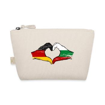 Deutschland Bulgarien Flagge Herz - Bio-Täschchen - Natur - Vorne
