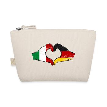 Cœur du drapeau Italie-Allemagne - Trousse biologique - nature - Devant