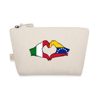 Italien Venezuela Flagge Herz - Bio-Täschchen - Natur - Vorne