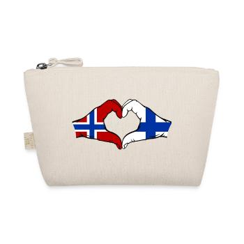 Mains en forme de cœur du drapeau de la Norvège Finlande - Trousse biologique - nature - Devant