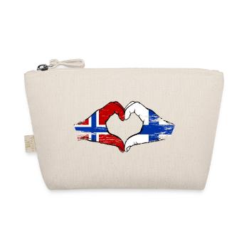 Mains en forme de cœur du drapeau de la Norvège de la Finlande - Trousse biologique - nature - Devant