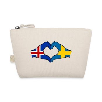 Islande Drapeau Suède Mains Forme de cœur - Trousse biologique - nature - Devant