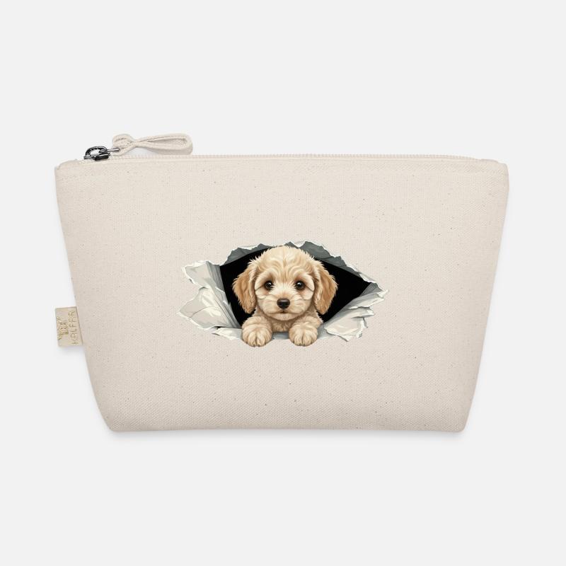 Cockapoo Spieur Mignon, papier déchiré par un Goldendoodle Trousse biologique