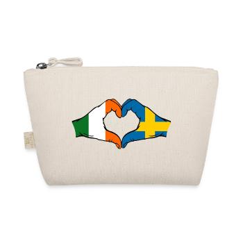 Irlande Drapeau Suède Mains en forme de cœur - Trousse biologique - nature - Devant