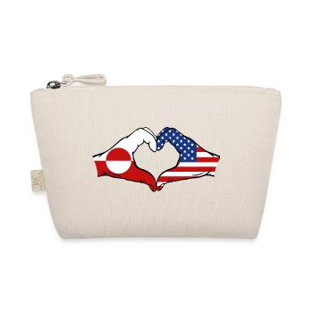 Drapeau des États-Unis Mains Forme de cœur - Trousse biologique - nature - Devant