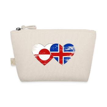 Cœur du drapeau du Groenland Islandade utilisé - Trousse biologique - nature - Devant