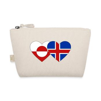 Drapeau du Groenland Danemark Cœur - Trousse biologique - nature - Devant