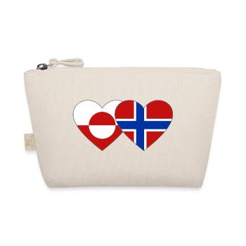 Drapeau du Groenland, Norvège, mains, forme de cœur - Trousse biologique - nature - Devant