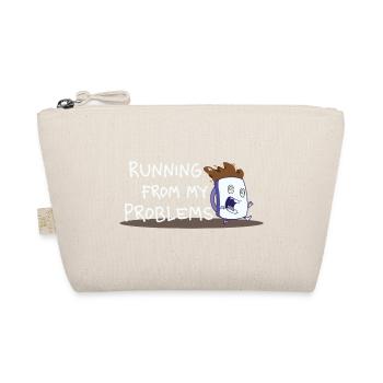 Running from My Problems – Coffee Cartoon - Organic Pouch - nature - Front