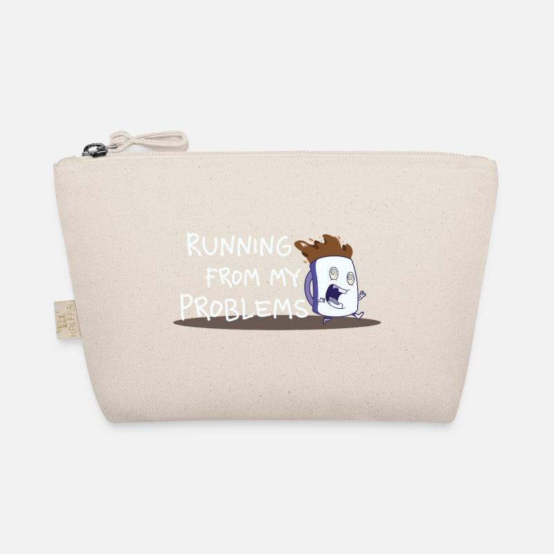 Running from My Problems – Coffee Cartoon Organic Pouch