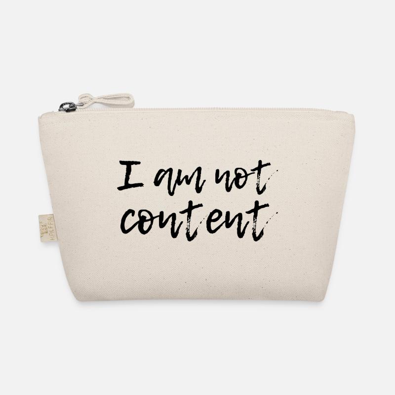 I Am Not Content - Emotional Handwritten Script Bio-Täschchen