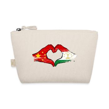 Drapeau du Tadjikistan Mains Forme de cœur - Trousse biologique - nature - Devant