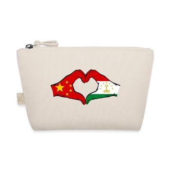 Mains du drapeau du Tadjikistan en forme de cœur utilisées - Trousse biologique - nature - Devant