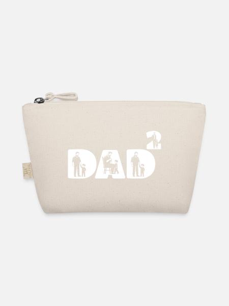 Papa Hoch 2 Zwillinge Zweifach Papi Vater T-Shirt - Bio-Täschchen - Natur
