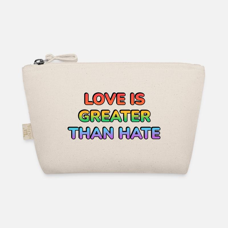 Love Is Greater Than Hate Rainbow Organic Pouch