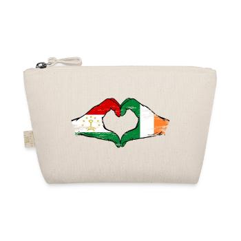 Drapeau d’Irlande du Tadjikistan Mains Forme de cœur - Trousse biologique - nature - Devant