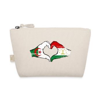 Mains du drapeau du Tadjikistan Algérie en forme de cœur utilisées - Trousse biologique - nature - Devant