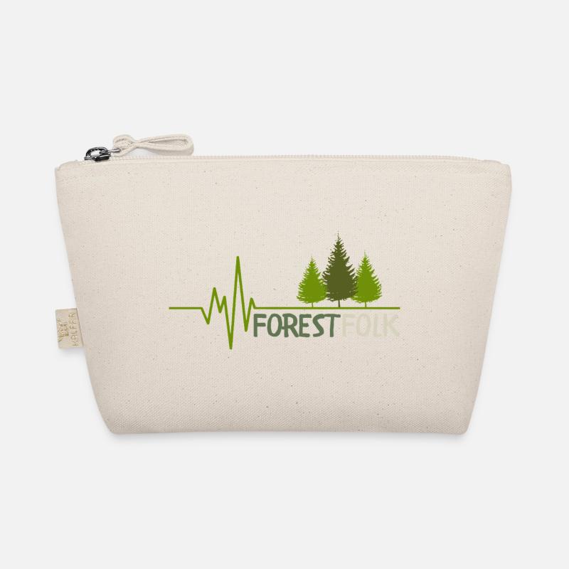 Forest Folk Logo mit Herzschlag Bio-Täschchen