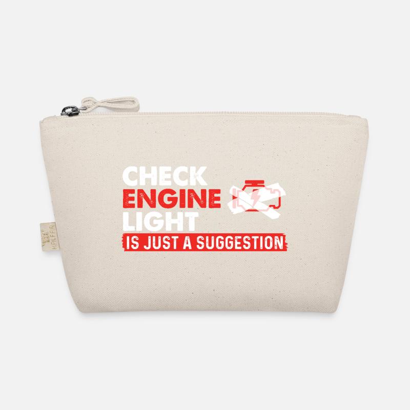 Check Engine Light Suggestion Racing Car Organic Pouch