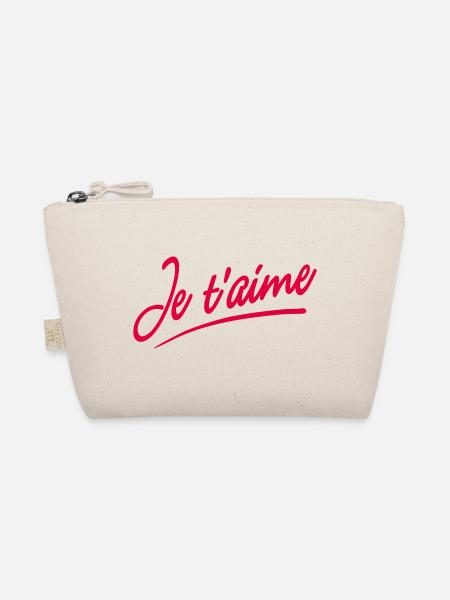 Je t'aime - Bio-Täschchen - Natur