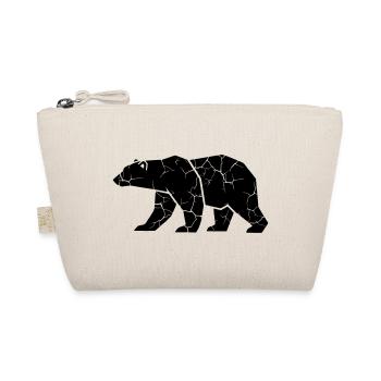 Bär Risse Grunge Silhouette - Bio-Täschchen - Natur - Vorne