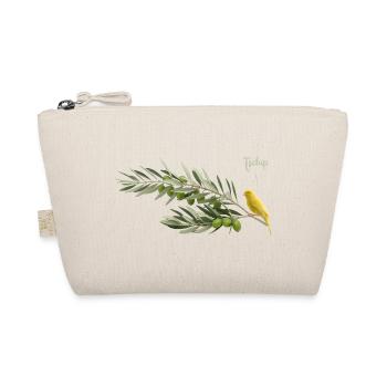 Vogel im Olivenzweig - Bio-Täschchen - Natur - Vorne