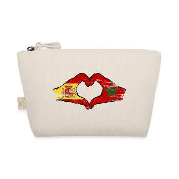 Spain Morocco Flag Hands Used - Organic Pouch - nature - Front