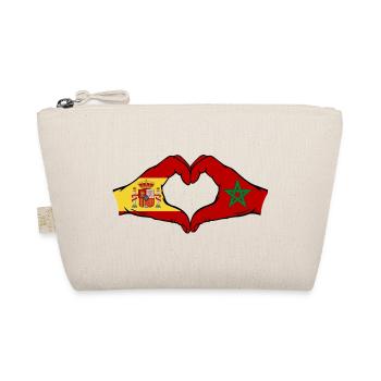 Spain Morocco Flag Hands - Organic Pouch - nature - Front