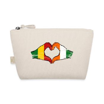 Mali Côte d'Ivoire Flag Hands Heart - Organic Pouch - nature - Front