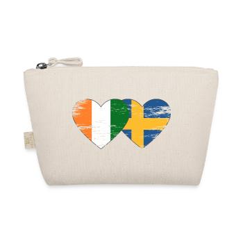Côte d'Ivoire Sweden flag heart used - Organic Pouch - nature - Front