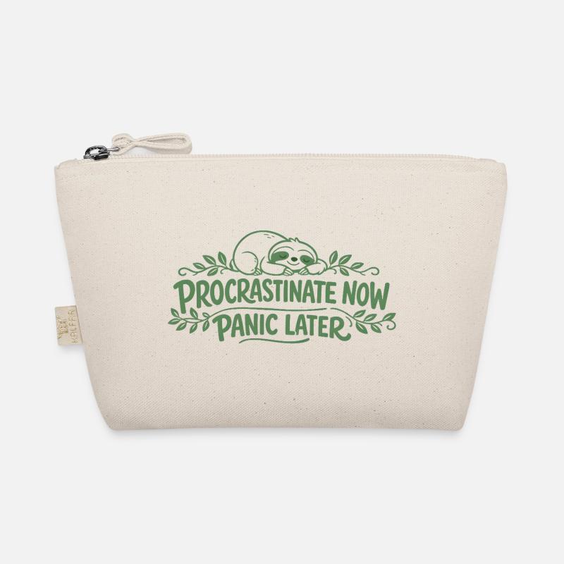Faultier Spruch - Procrastinate Now Geschenk Bio-Täschchen