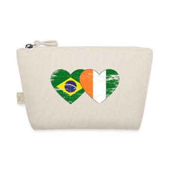 Brasillien_Elfenbeinkueste_Flagge_Herz_used - Organic Pouch - nature - Front