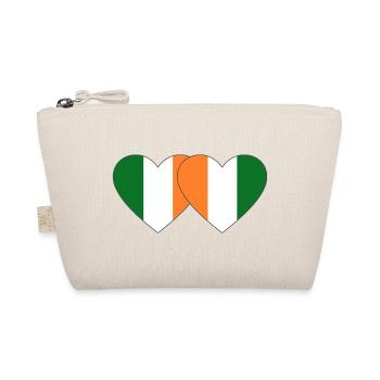 Irland_Elfenbeinkueste_Flagge_Herz - Organic Pouch - nature - Front