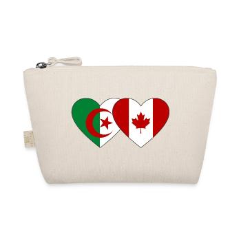 Algerien_Kanada_Flagge_Herz - Bio-Täschchen - Natur - Vorne