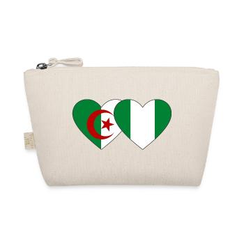 Algerien Nigeria Flagge Herz used - Bio-Täschchen - Natur - Vorne
