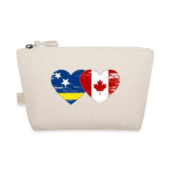 Curacao_Kanada_Flagge_Herz_used - Organic Pouch - nature - Front