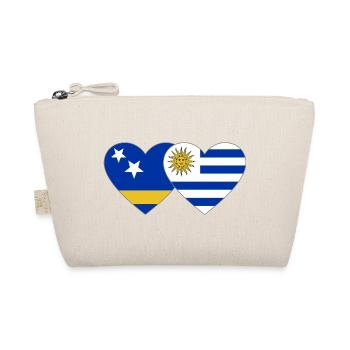 Curacao_Uruguay_Flagge_Herz - Bio-Täschchen - Natur - Vorne