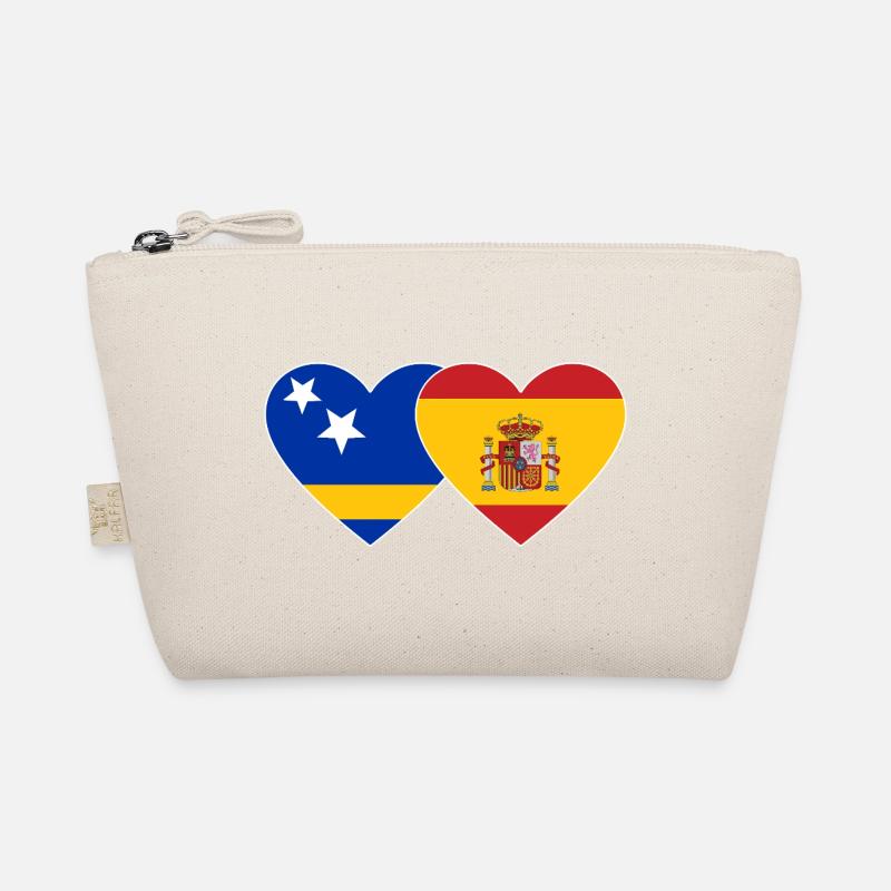 Curacao_Spanien_Flagge_Herz Trousse biologique