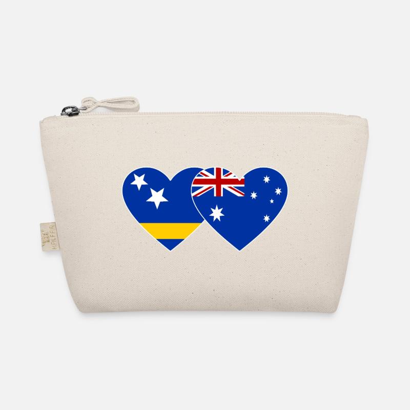 Curacao_Australien_Flagge_Herz Bio-Täschchen