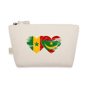 Senegal_Mauretanien_Flagge_Herz_used - Bio-Täschchen - Natur - Vorne