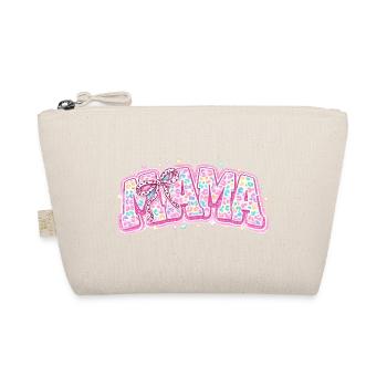 Mama Pastel Leopard – Groovy Varsity Style and Bow - Organic Pouch - nature - Front