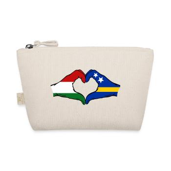 Ungarn_Curaçao_Flagge_Haende_Herzform - Organic Pouch - nature - Front