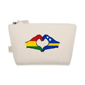 Drapeau de Bolivie Curaçao Mains en forme de cœur - Trousse biologique - nature - Devant