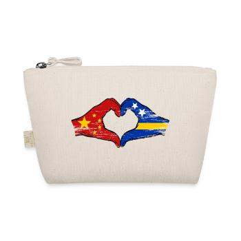 Mains du drapeau de Chine de Curaçao en forme de cœur utilisées - Trousse biologique - nature - Devant