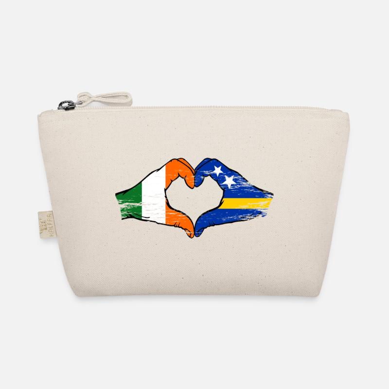 Irlande Drapeau Curaçao mains en forme de cœur utilisée Trousse biologique