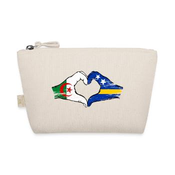 Algeria Curacao flag hands heart shape used - Organic Pouch - nature - Front