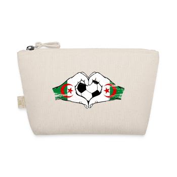 Drapeau d’Algérie Mains en forme de cœur Football - Trousse biologique - nature - Devant