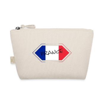 Französische Flagge Handschrift - Bio-Täschchen - Natur - Vorne