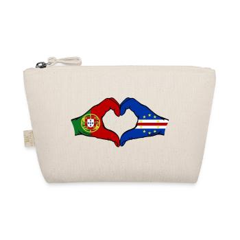 Portugal Cap Verde Flagge Hände Herzform - Bio-Täschchen - Natur - Vorne
