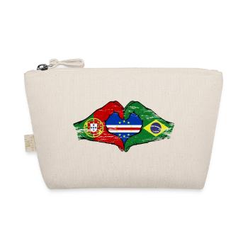 Kap Verde Portugal Brasilien Flagge Hände  - Bio-Täschchen - Natur - Vorne